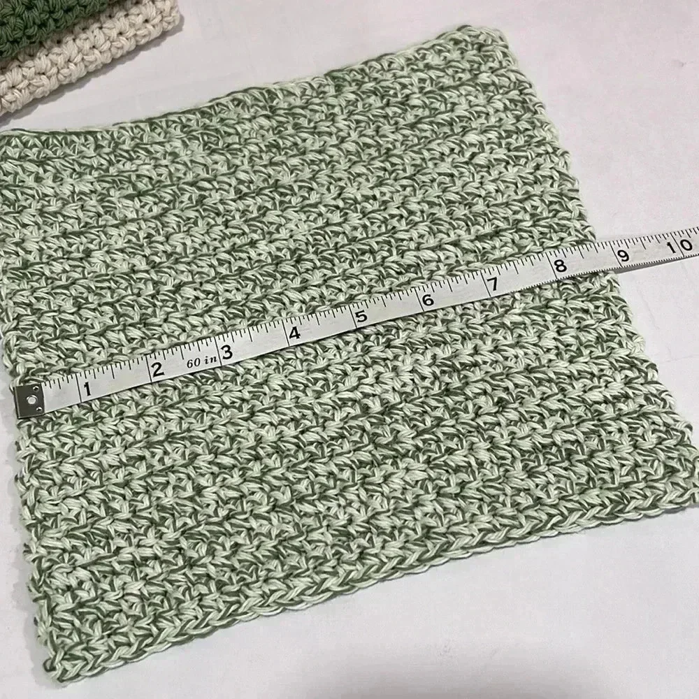 Hand Crocheted Washcloth/Dishcloth - Set of 3